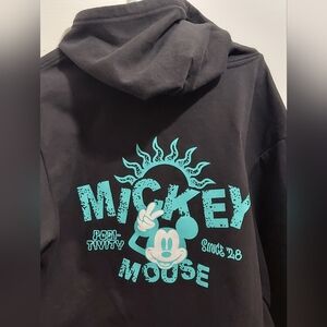 Disney by Neff Mickey Mouse Black Hoodie Tropical Sun Sunshine Positivity Large